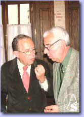 Caro Romero junto al periodista y escritor Jos Luis Garrido Bustamante / Foto: Francisco Santiago